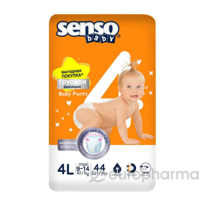 Senso Baby трусики для детей Simple Maxi L4 9-14кг 44 шт