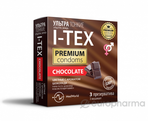 I-TEX презервативы ультратонкие с ароматом шоколада 3 шт