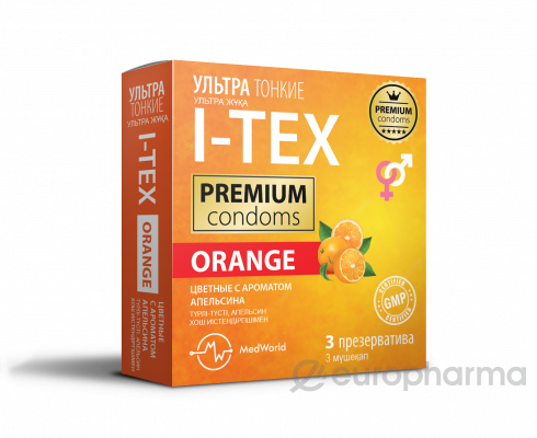 I-TEX презервативы ультратонкие с ароматом апельсина 3 шт
