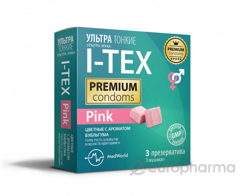 I-TEX презервативы ультратонкие с ароматом бубльгума 3 шт