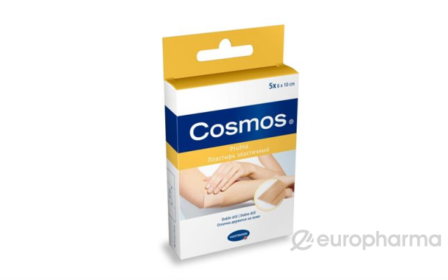 У - HARTMANN cosmos textil elastic - пластырь эластичный цвета кожи 6,0 см*10 см № 5 шт (Уценка)