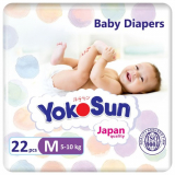 YokoSun подгузники M для детей 5-10 кг п/эт пакет № 22 шт