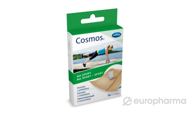 У - HARTMANN cosmos sport - пластырь эластичный из полиуретановой пленки 6,0 см*10 см № 5 шт(Уценка)