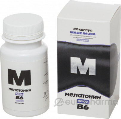 Мелатонин 5 мг Плюс В6 №30 капс.