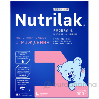 Нутрилак (Nutrilak) Premium 1 смесь мол. сух. адап. начальная 300 гр