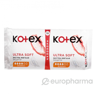 Прокладки гигиенические Kotex UT Soft Duo Normal 18