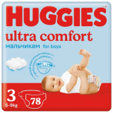 Huggies подгузники Ultra Comfort 3 для мальчиков № 78 шт