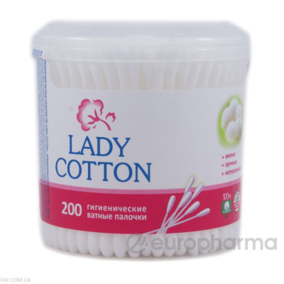 Lady Cotton Ватн.палочки пэт 200 шт new