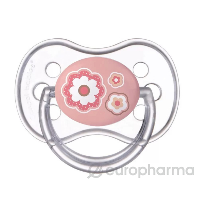 Пустышка симметричная силиконовая, 0-6 Newborn baby, цвет: розовый арт 22/580_pin