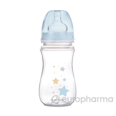 Бутылочка PP EasyStart с широким горлышком антиколик., 240 мл, 3+ Newborn baby, голубой 35/217_blu