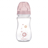 Бутылочка PP EasyStart с широким горлышком антиколик., 240 мл, 3+ Newborn baby, розовый 35/217_pin