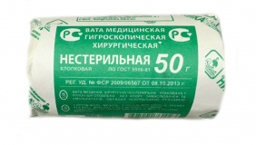 Вата мед не стер 50 гр