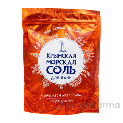 Крымская морская соль для ванн Апельсин 1100 г. *9