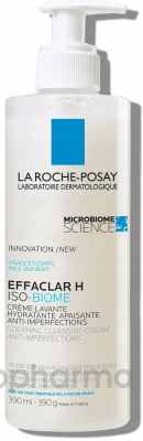 La Roche-Posay Effaclar H Iso-Biome Крем-гель очищающий, успокаивающий против несовершенств 390 мл