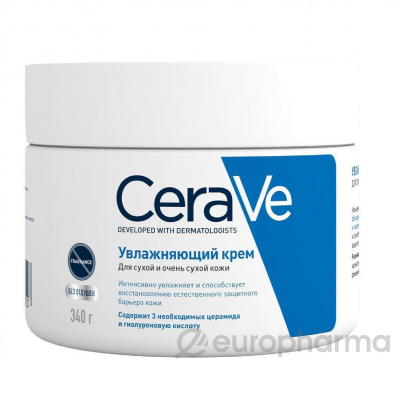 CeraVe Крем увлажняющий для сухой и очень сухой кожи лица и тела, 340 г