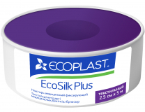 ECOPLAST Пластырь мед фикс текстиль "EcoSilk plus" 2,5см*5м