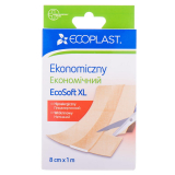 ECOPLAST Пластырь мед нетканый "EcoSoft XL" 8см*1м