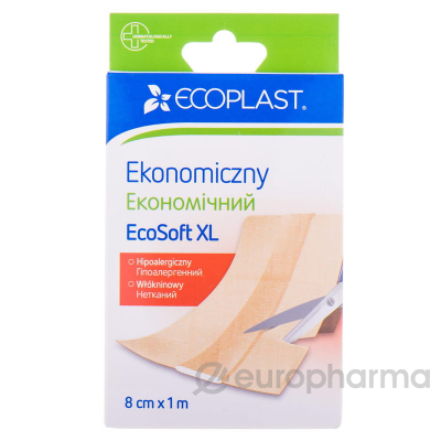 ECOPLAST Пластырь мед нетканый "EcoSoft XL" 8см*1м