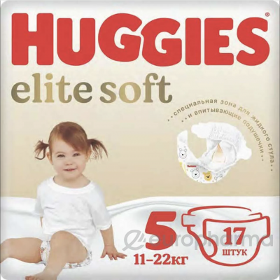 Подгузники Huggies Elite Soft (5) Conv 17шт*8