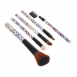 У - ЮниLook Набор кистей для макияжа 5шт, пластик, синтетич.нейлон, 16см (Уценка)