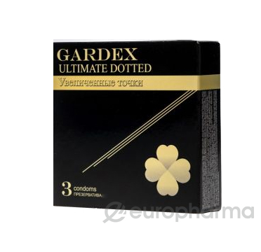 Презервативы Gardex №3 Ultimate dotted с крупными точками (экстра стимуляция)