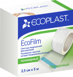 ECOPLAST Пластырь мед фикс полимер "EcoFilm" 2,5см*5м