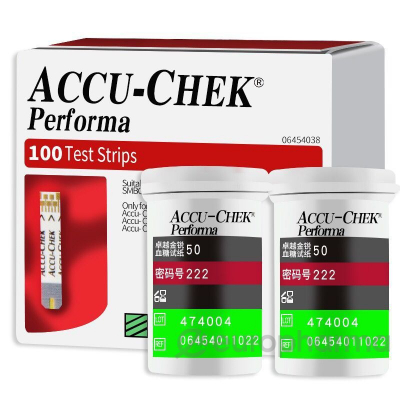 Accu-Check Тест-полоски Performa (для определения глюкозы в крови) №100