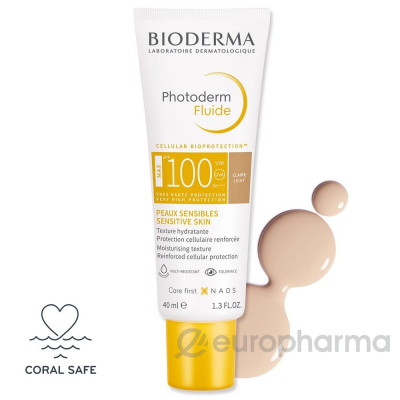 Bioderma Photoderm Fluide МАХ SPF 100 Солнцезащитный флюид для лица очень светлый 40 мл