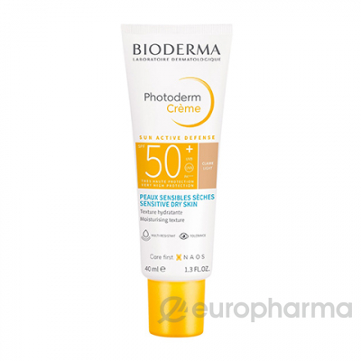 Bioderma Photoderm Light Colour Cream SPF50+ Солнцезащитный крем для чувствительной и сухой кожи 40 мл