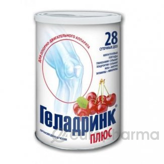 Геладринк Плюс вишня 28 сут. доз порошок в бан. Геладринк Плюс вишня 28 сут. доз порошок в бан.