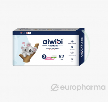 Aiwibi Mini  Подгузники AWB01-02, размер S (2-6 кг), 52 шт.