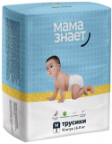 Мама Знает NEW MiniPacs Трусики M 3 (15шт) 6 упаковок в коробке