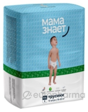Buy Мама Знает NEW MiniPacs Трусики XXL 6 (12шт) 6 упаковок в
