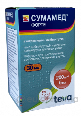 У - Сумамед форте 200мг/5мл 30 мл пор д/пригот сусп (Уценка)