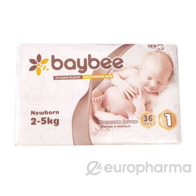 Подгузники Bay Bee NB (2-5кг) 36 шт