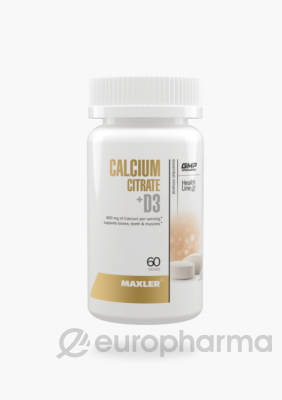 Maxler Calcium Citrate + D3 №60 таб.