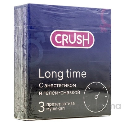 CRUSH ПРЕЗЕРВАТИВЫ LONG TIME С АНЕСТЕТИКОМ № 3 ШТ