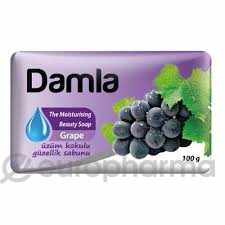 Туалетное мыло DAMLA 100гр Grape the moisturising beauty soap