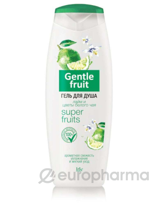 Гель для душа "Лайм и цветы белого чая" серии "GENTLE FRUIT" ф-н 400мл