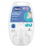 Chicco: Соска для бутылочек Physio Perfect 5 силикон быстр поток 4м+ 2 шт.