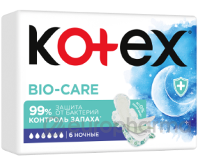 Kotex Прокладки bio - care night 6