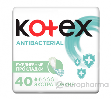 Kotex ежедневные прокладки liners bio - care extra thin 40 шт