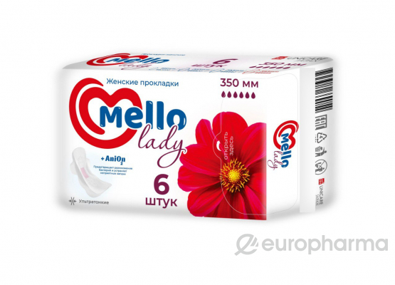 Прокладки женские Mello Lady 350мм (6шт)