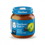 GERBER фруктовое пюре Яблоко Чернослив для первого прикорма с 5 мес 125г