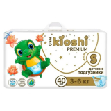 Kioshi: Подгузники Premium S40, (3-6 кг)