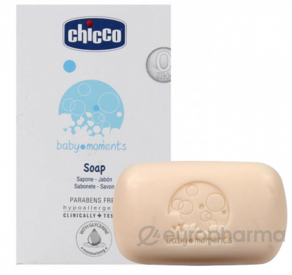 Chicco: Мыло увлажняющее "Baby moments" 100гр 0м+