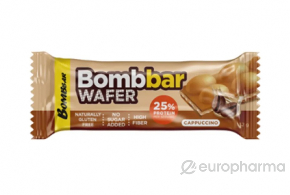 BOMBBAR Батончик вафельный  с молочно-ореховой пастой со вкусом "Капучино" 32г х 20