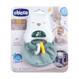 Chicco: Игрушка погремушка-ночник "Совенок" 2 в 1