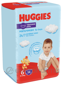 Трусики Huggies LW (6) Conv (15-25кг) 14шт*4 Boy