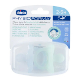 Chicco: Пустышка силикон PhysioForma Soft 2-6 м. 2 шт, blue